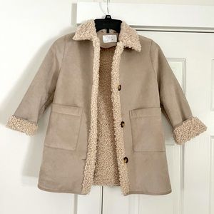 ZARA Sherpa lined coat size 7